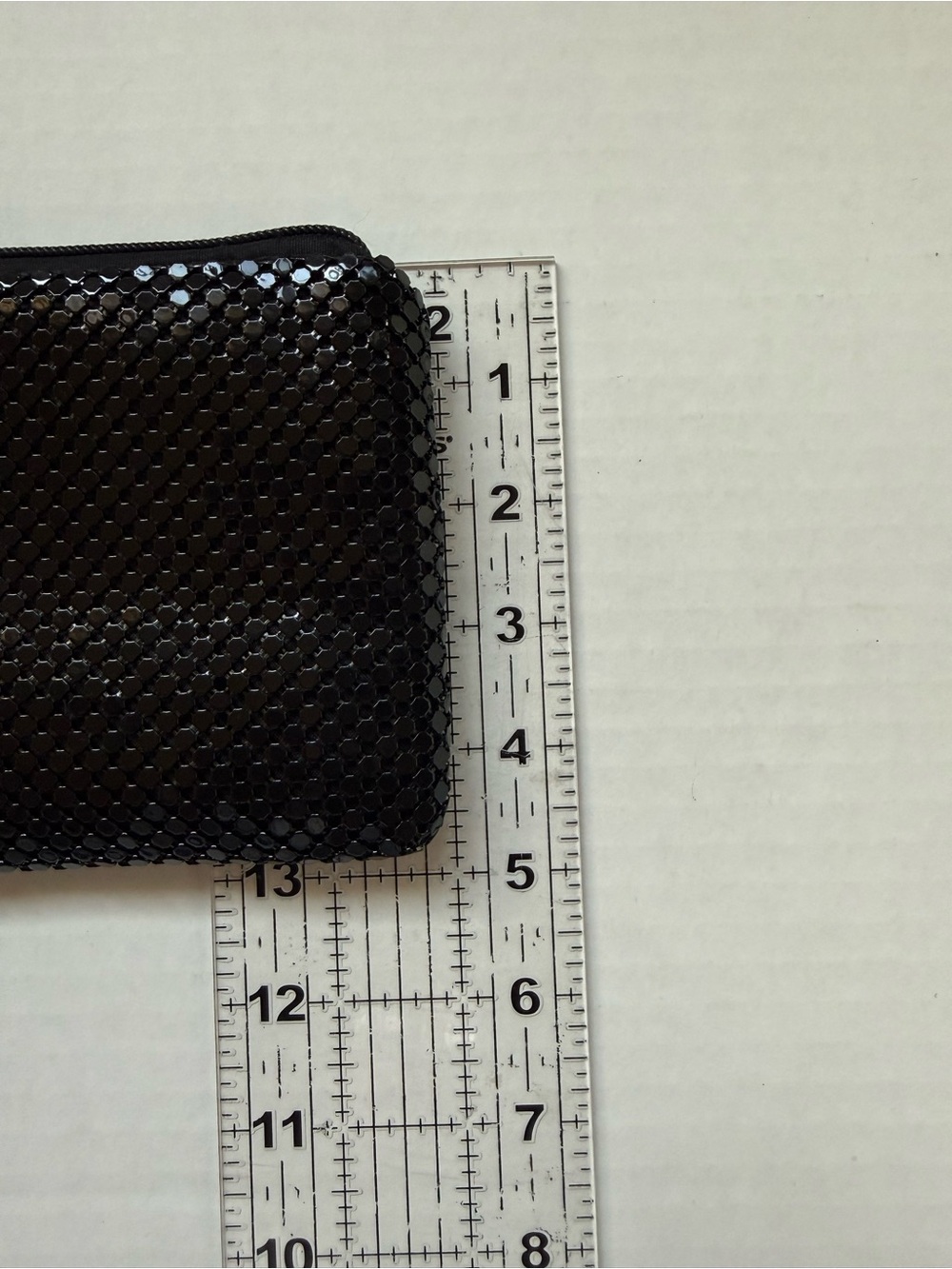 Black Metal Mesh Ring Wristlet Evening Clutch Bag - Picture 7 of 8